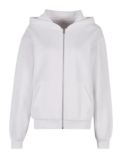 Ladies Loose Fit Zip Hoody - White