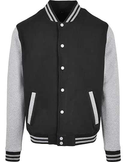 Basic College Jacket - Black/Heather Grey