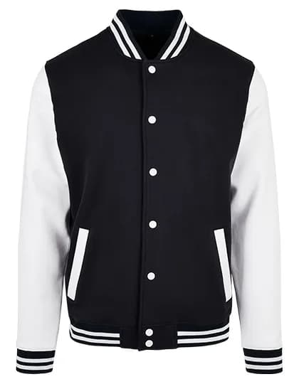 Basic College Jacket - Black/White