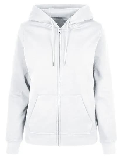 Ladies Basic Zip Hoody - White