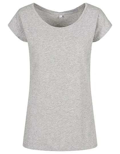 Ladies´ Wide Neck Tee - Heather Grey