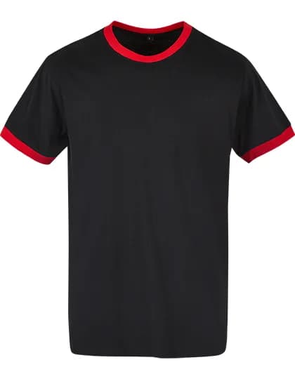 Men´s Ringer Tee - Black/City Red