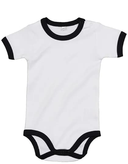 Baby Ringer Bodysuit - White/Black