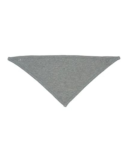 Bandana Bib - White/Heather Grey Melange