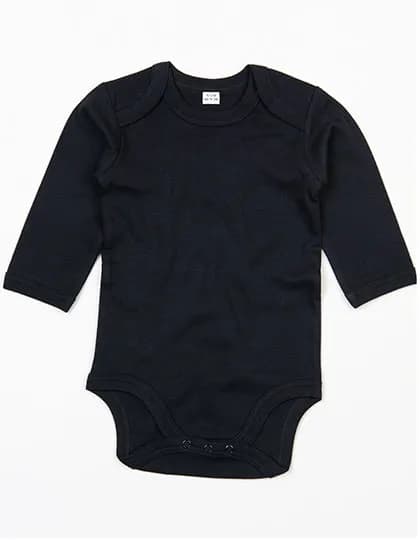 Baby Long Sleeve Bodysuit - Black