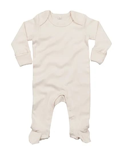 Baby Sleepsuit With Scratch Mitts - Organic Natural