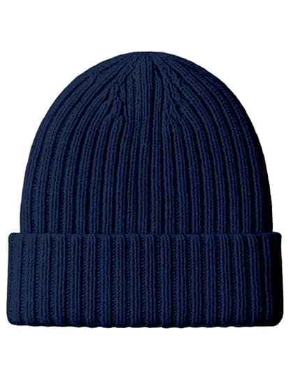 Beanie mit Merinowolle - Navy