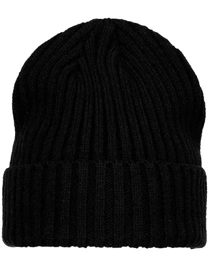 Grob gestricktes Beanie - Black