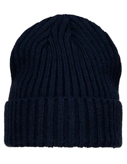 Grob gestricktes Beanie - Navy