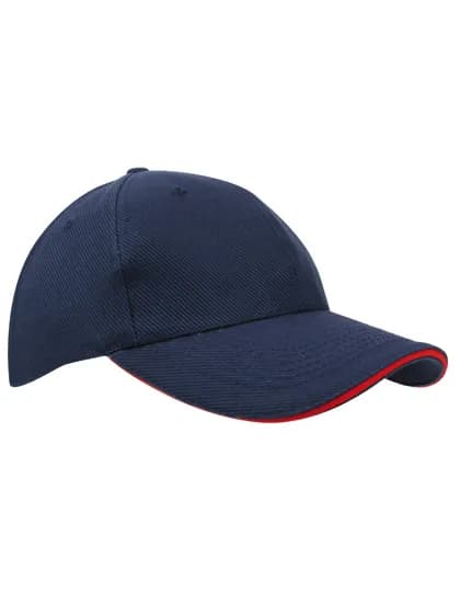 Canvas Structure Cap - Navy/Red