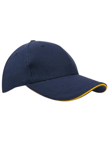 Canvas Structure Cap - Navy/Yellow