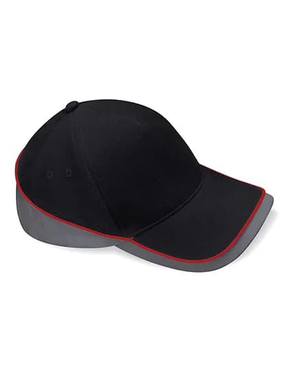 Teamwear Competition Cap - Black/Graphite Grey/Classic Red