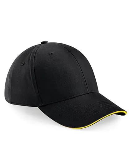 Athleisure 6 Panel Cap - Black/Yellow
