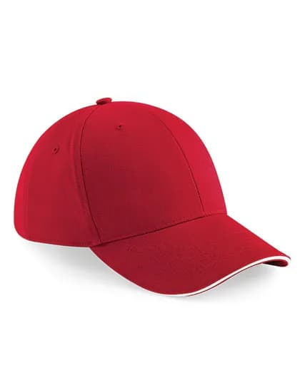Athleisure 6 Panel Cap - Classic Red/White