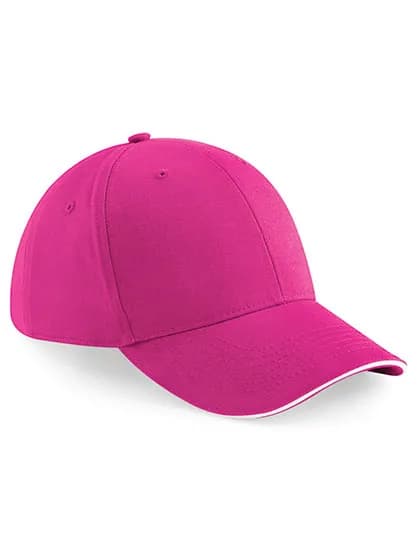 Athleisure 6 Panel Cap - Fuchsia/White