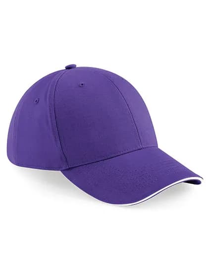 Athleisure 6 Panel Cap - Purple/White