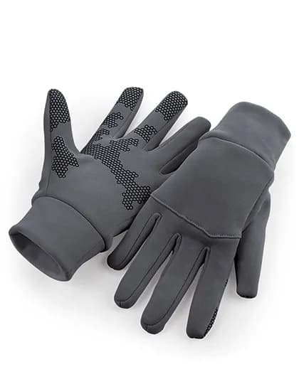 Softshell Sports Tech Gloves - Graphite Grey