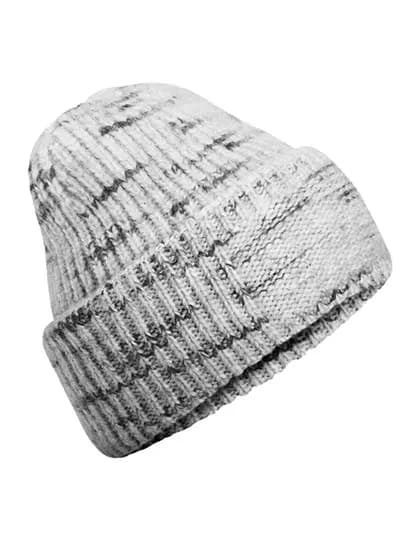 Chunky Knitted Patch Beanie - Cloudy Haze