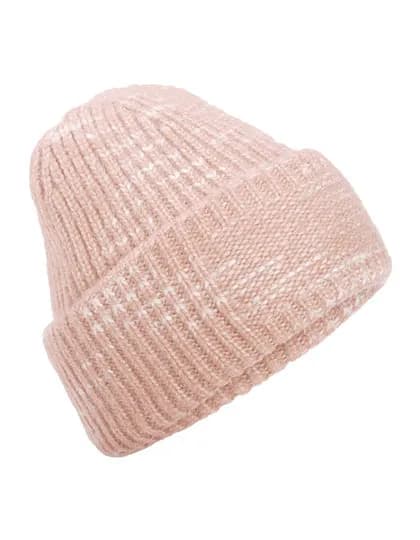 Chunky Knitted Patch Beanie - Strawberry Haze