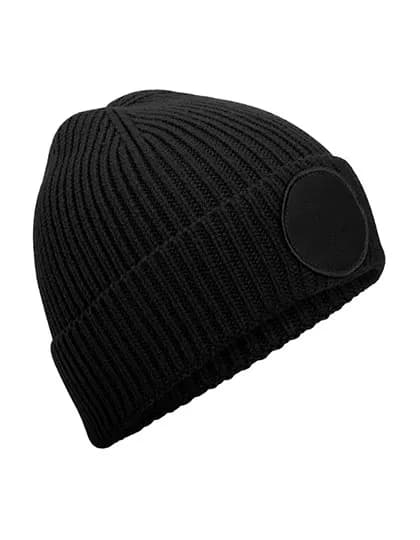 Circular Fashion Patch Beanie - Black