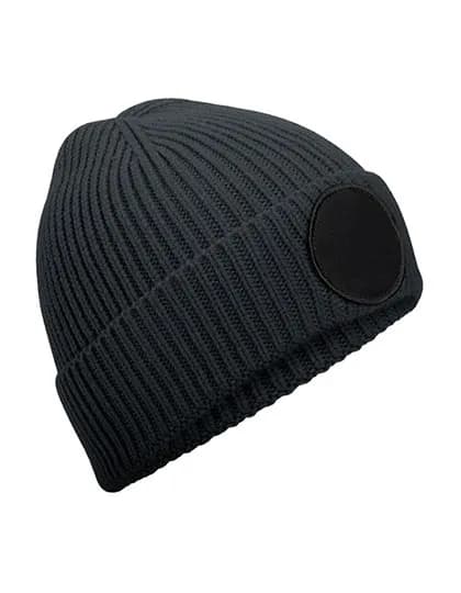 Circular Fashion Patch Beanie - Graphite Grey/Black