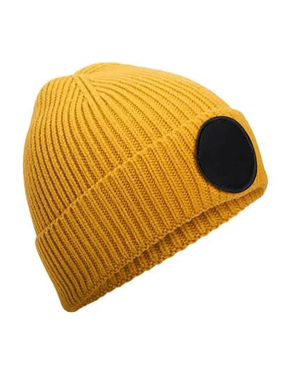 Circular Fashion Patch Beanie - Mustard/Black