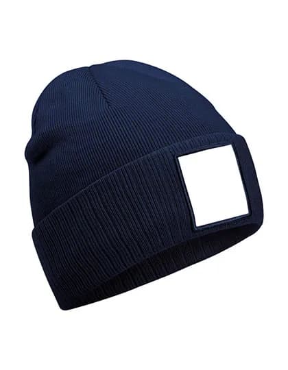 Appliqué Patch Beanie - Oxford Navy/White