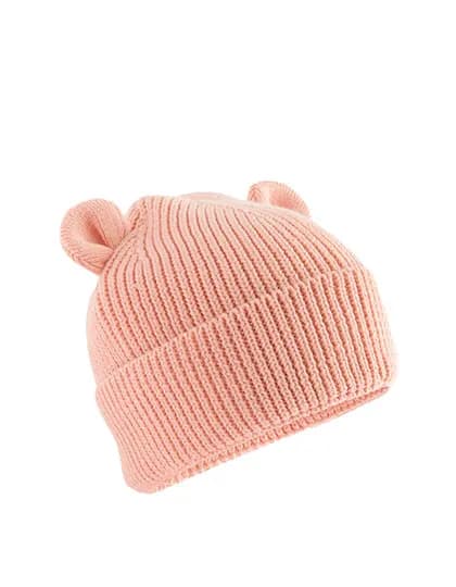 Organic Baby Bear Beanie - Peach