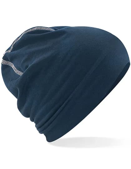 Hemsedal Cotton Beanie - French Navy/White