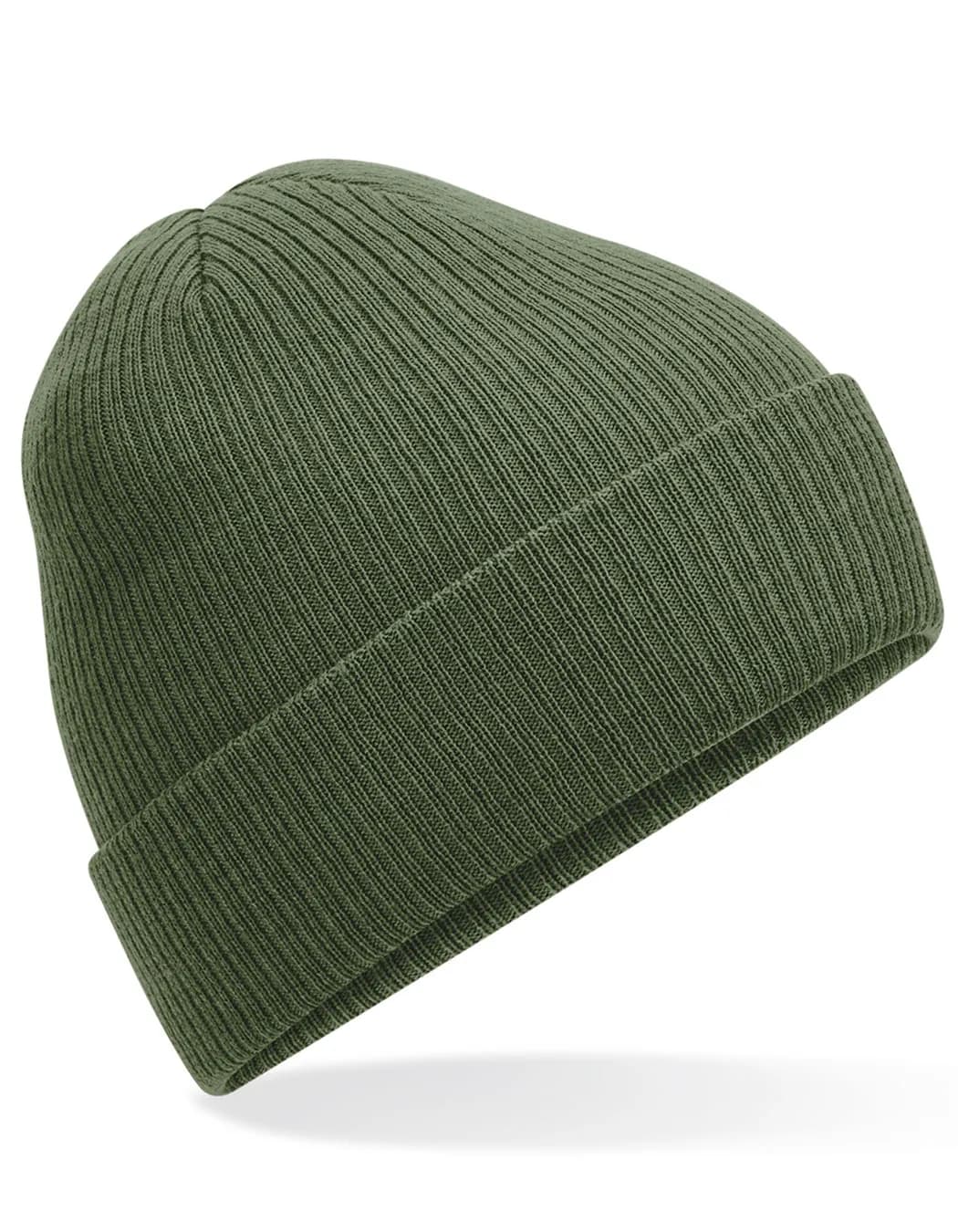 Polylana® Ribbed Beanie - Olive Green