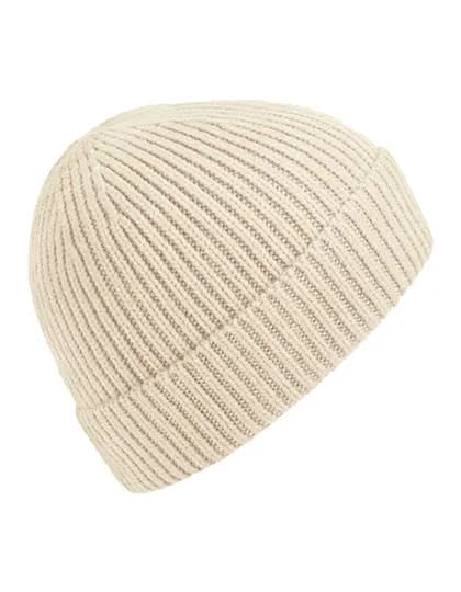 Engineered Knit Ribbed Beanie - Oatmeal