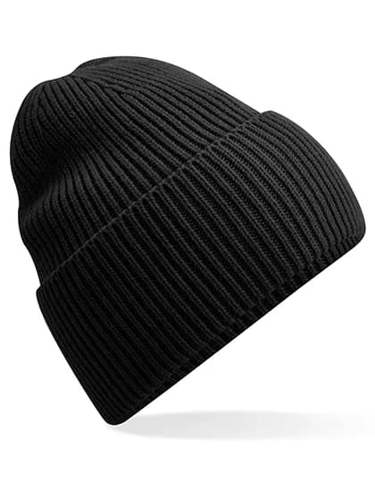 Oversized Cuffed Beanie - Black