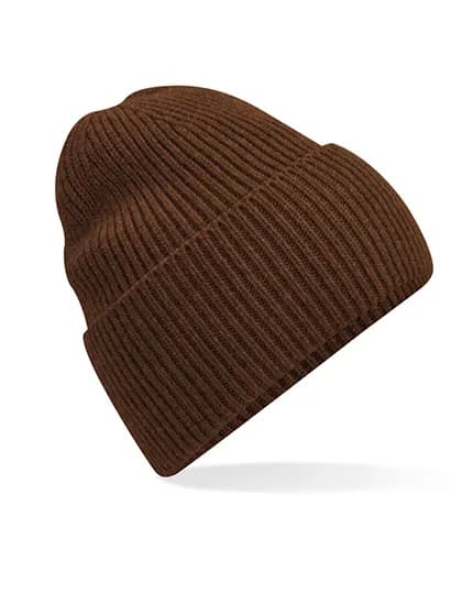 Oversized Cuffed Beanie - Walnut