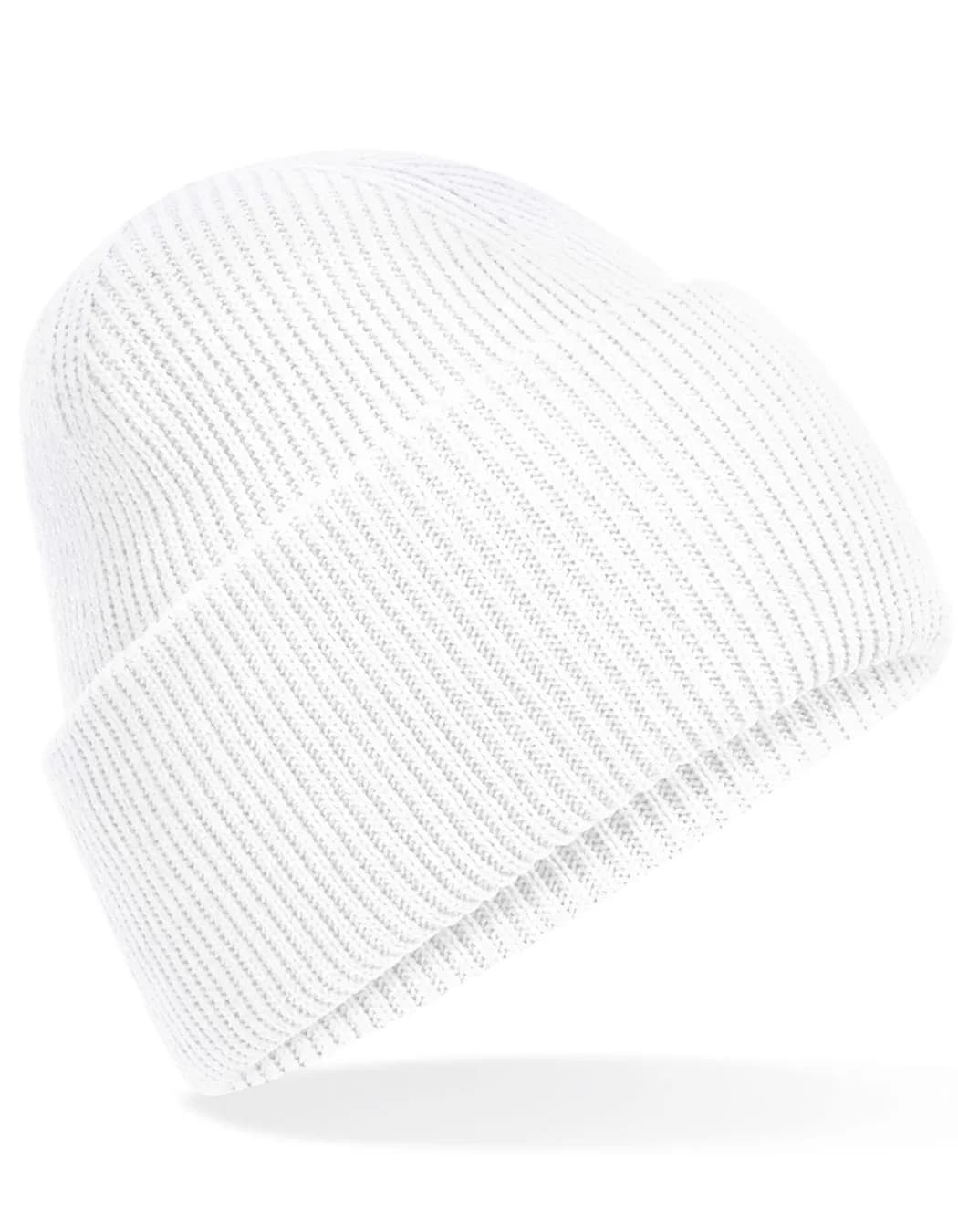Classic Engineered Deep Cuffed Beanie - White