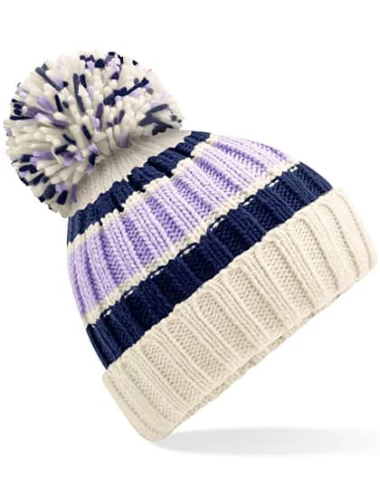 Hygge Striped Beanie - Blueberry Cheesecake