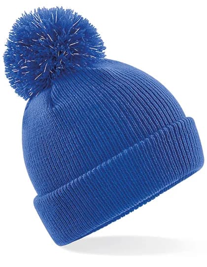 Junior Reflective Bobble Beanie - Bright Royal
