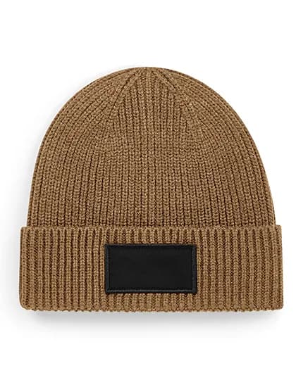 Fashion Patch Beanie - Biscuit/Black