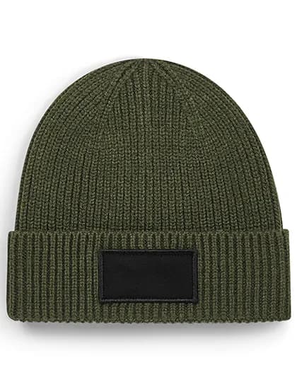 Fashion Patch Beanie - Military Green/Black