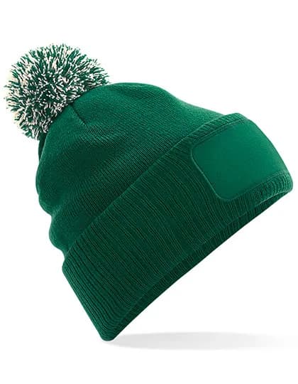 Snowstar® Patch Beanie - Bottle Green/Off White