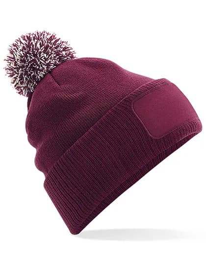 Snowstar® Patch Beanie - Burgundy/Off White