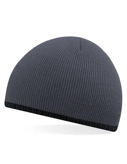 Two-Tone Pull-On Beanie - Graphite Grey/Black