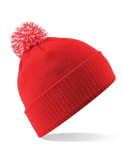 Junior Snowstar® Beanie - Bright Red/Off White
