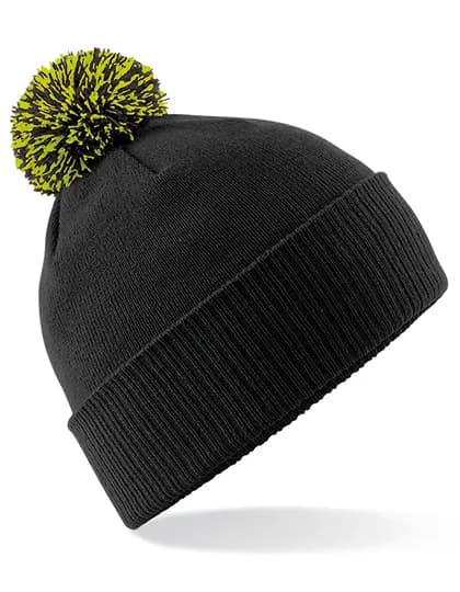 Snowstar® Beanie - Black/Lime Green