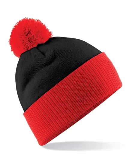 Snowstar® Two-Tone Beanie - Black/Bright Red