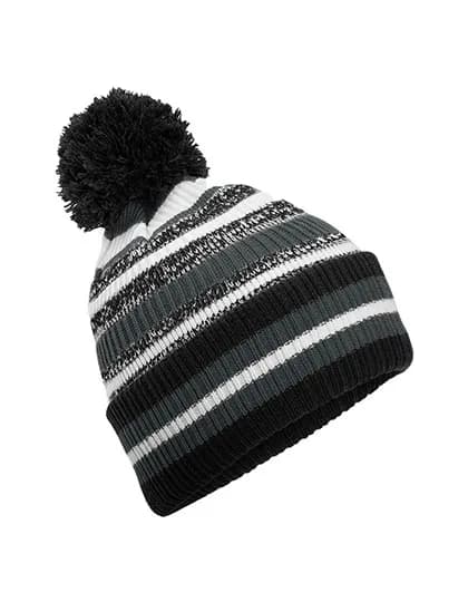 Multi-Sport Fan Beanie - Black/Graphite Grey/White