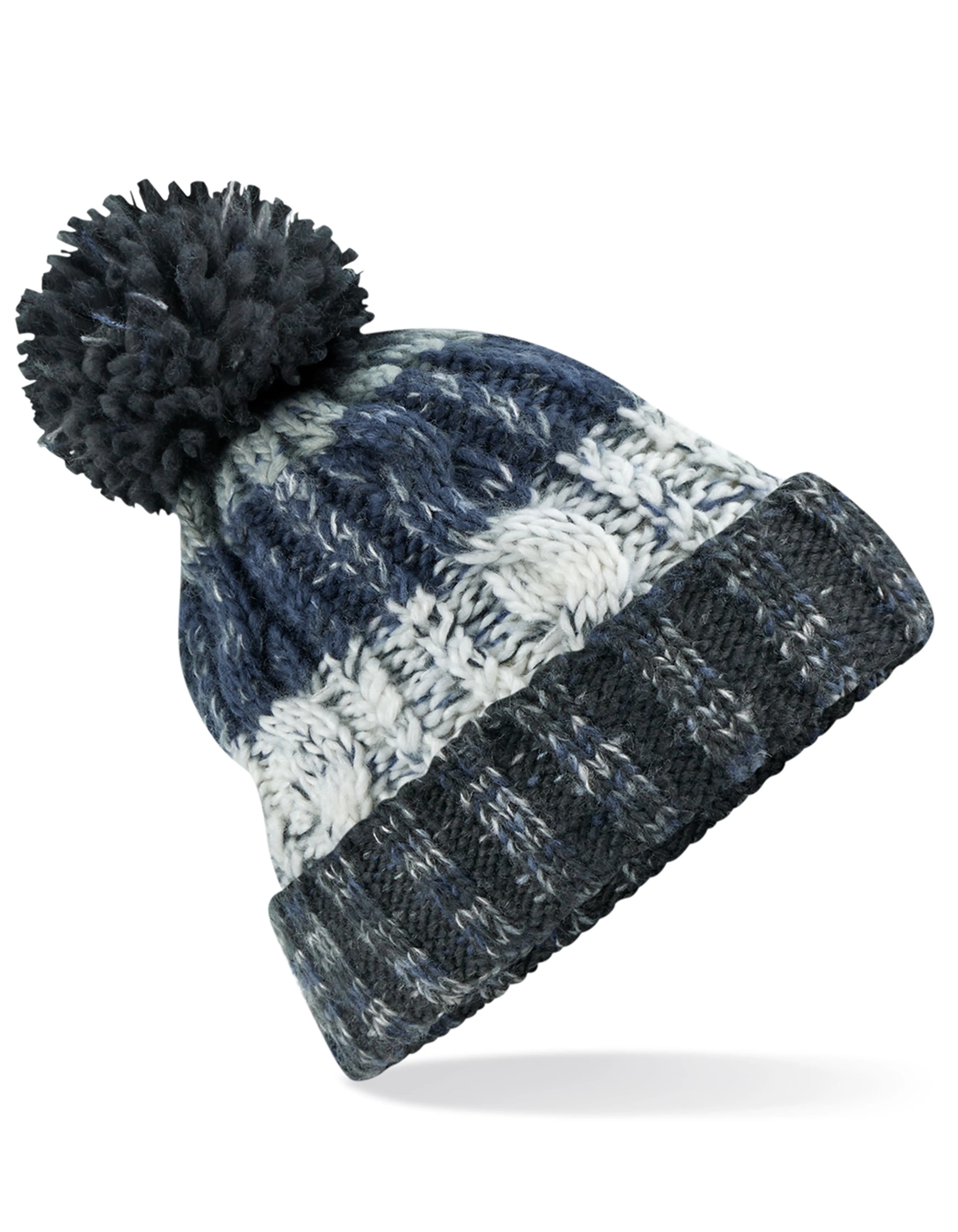 Corkscrew Pom Pom Beanie - Arctic Dawn