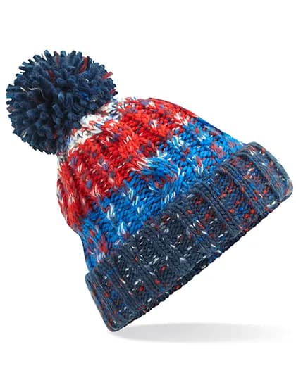 Corkscrew Pom Pom Beanie - Chilli Blues