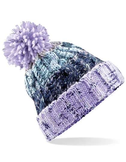 Corkscrew Pom Pom Beanie - Lavender Fizz