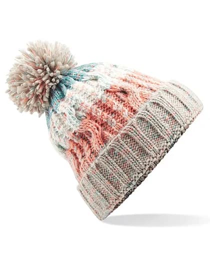 Corkscrew Pom Pom Beanie - Milkshake Mix