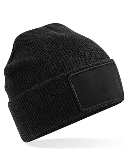 Removable Patch Thinsulate™ Beanie - Black